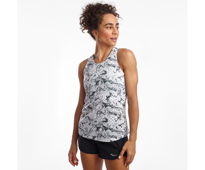 Tank Top Saucony Stopwatch Singlet Mujer Blancos | México 327GSOL